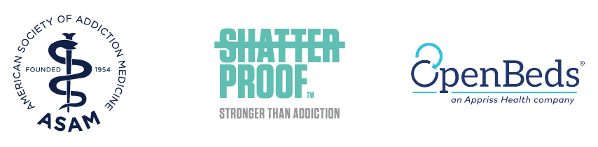 ASAM American Society of Addiction Medicine; Shatterproof Stronger Than Addiction; OpenBeds an Appriss Health company