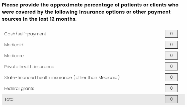 Example of survey question.