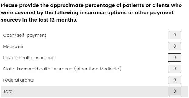 Example of survey question.